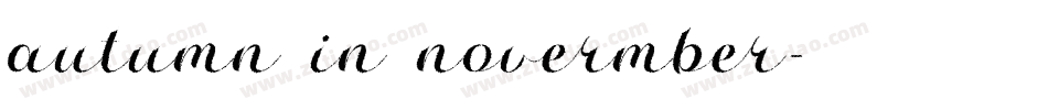 autumn in novermber字体转换